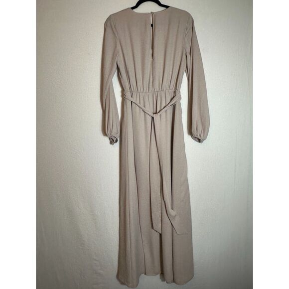 Show Me Your Mumu 3/4 Quarter Sleeve Wedding Guest/Bridesmaid Dress Size M Taupe - Picture 7 of 8